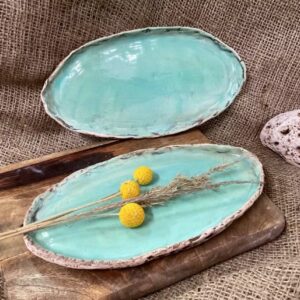 Handgjord bricka ocean