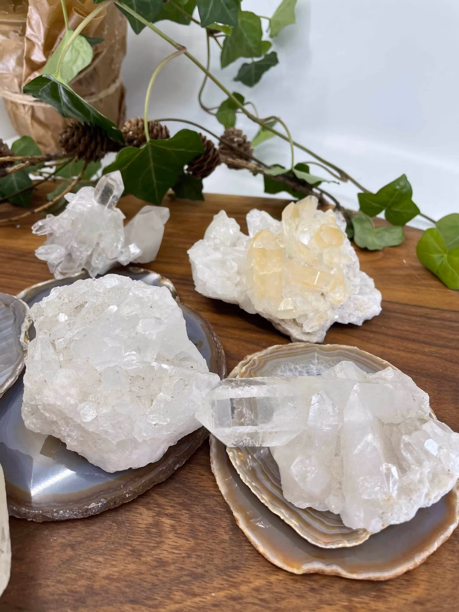 Bergkristall kluster