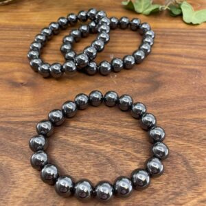 Kristall armband Hematit 10mm