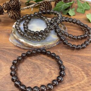 Kristallarmband Rökkvarts 8mm