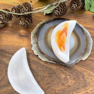 Selenitskål mån formad