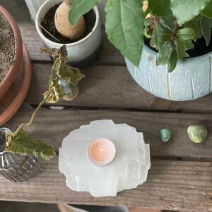 Selenit värmeljushållare