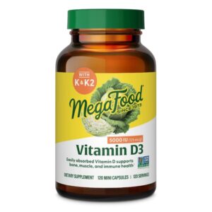 MegaFood Vitamin D3 5000 IU med K-vitamin 120 kapslar från MegaFood.
